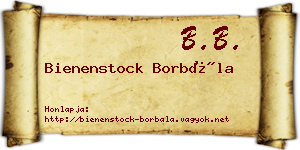 Bienenstock Borbála névjegykártya